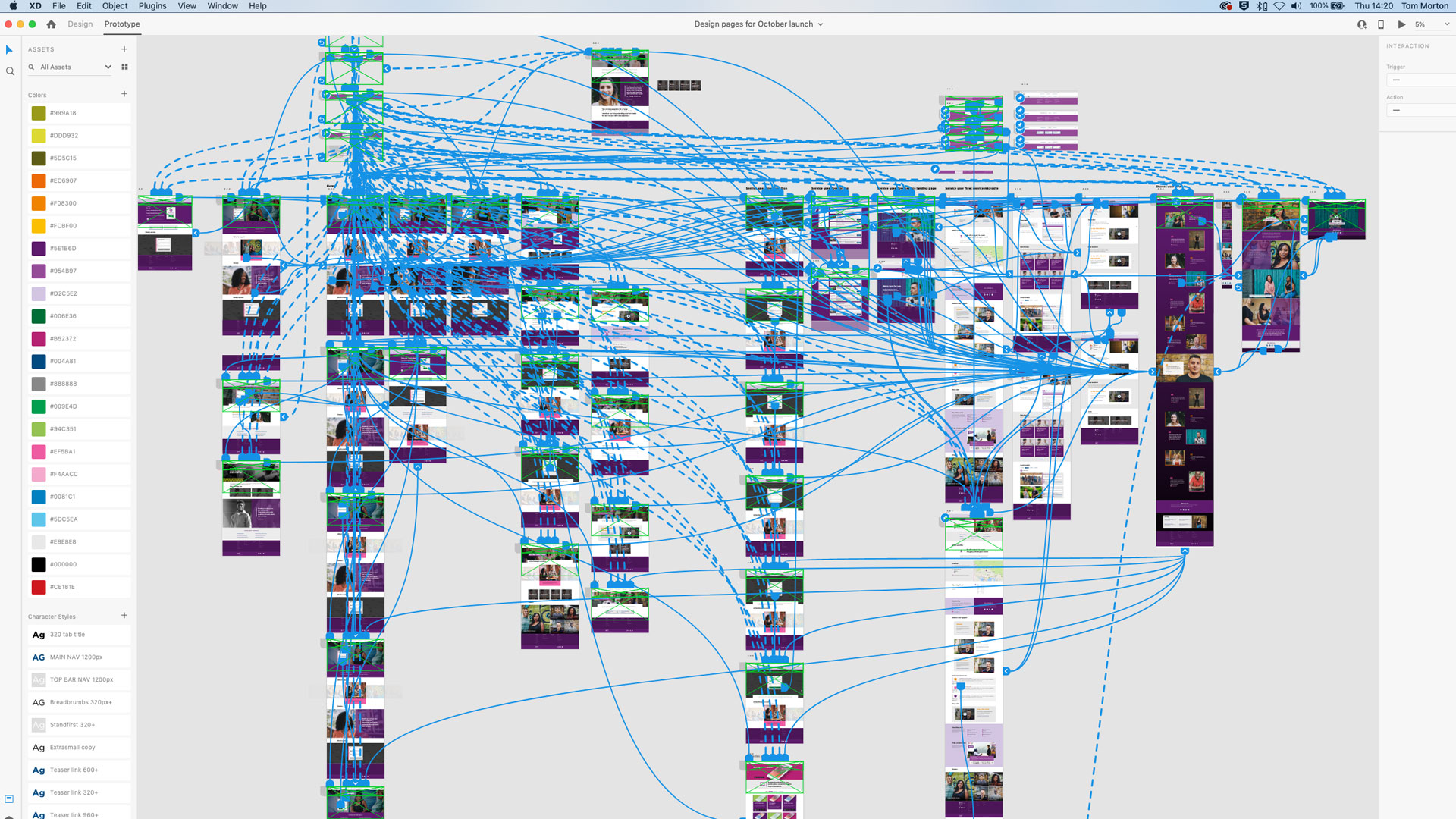 Screnshot of the prototype in created in Adobe XD