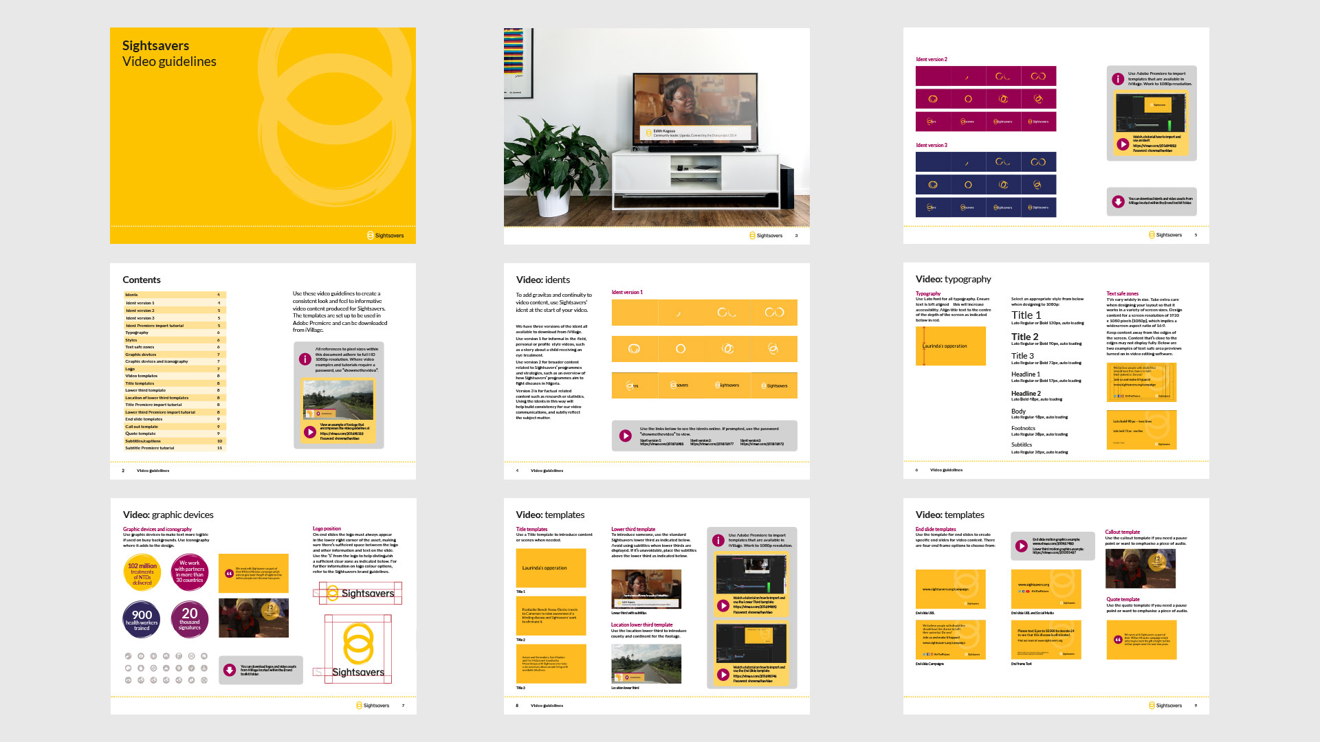 9 pages displayed from the video guidelines
