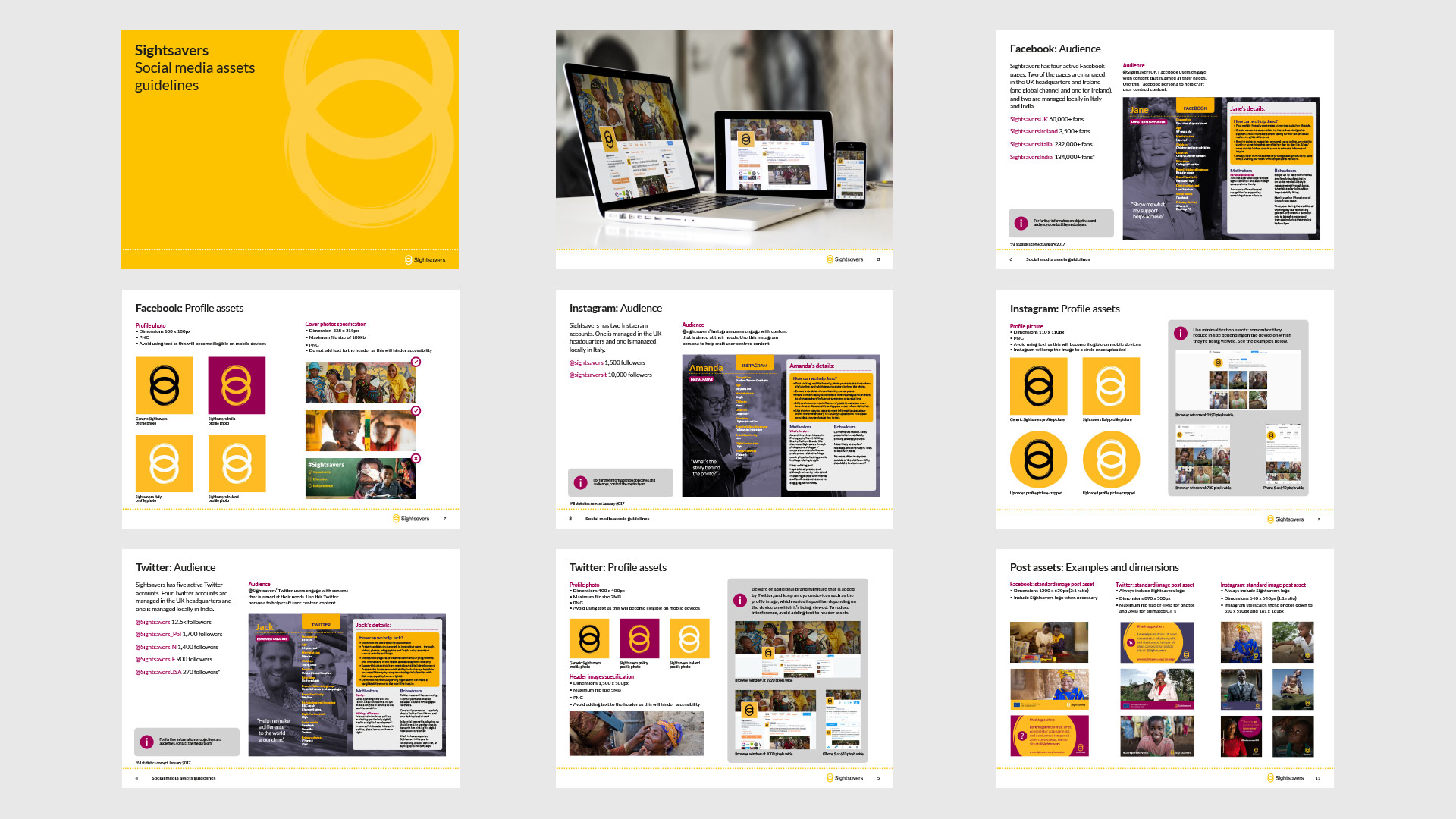 9 pages displayed from the Social Media assets guidelines